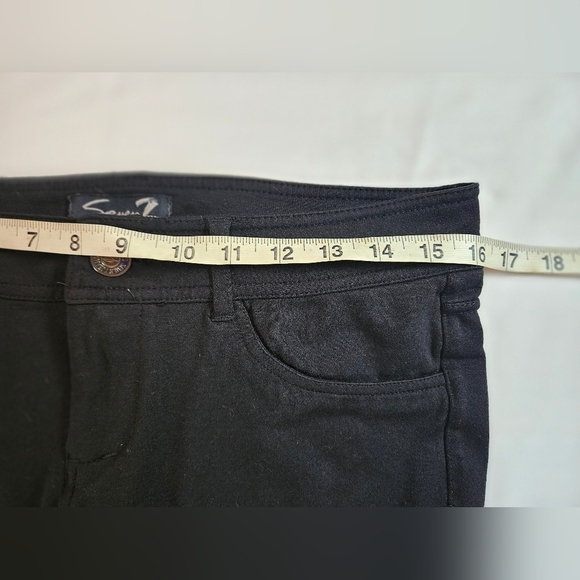 Seven7 Womens Black Cropped Skinny 4 Pocket Pants Size 8 - Picture 8 of 12